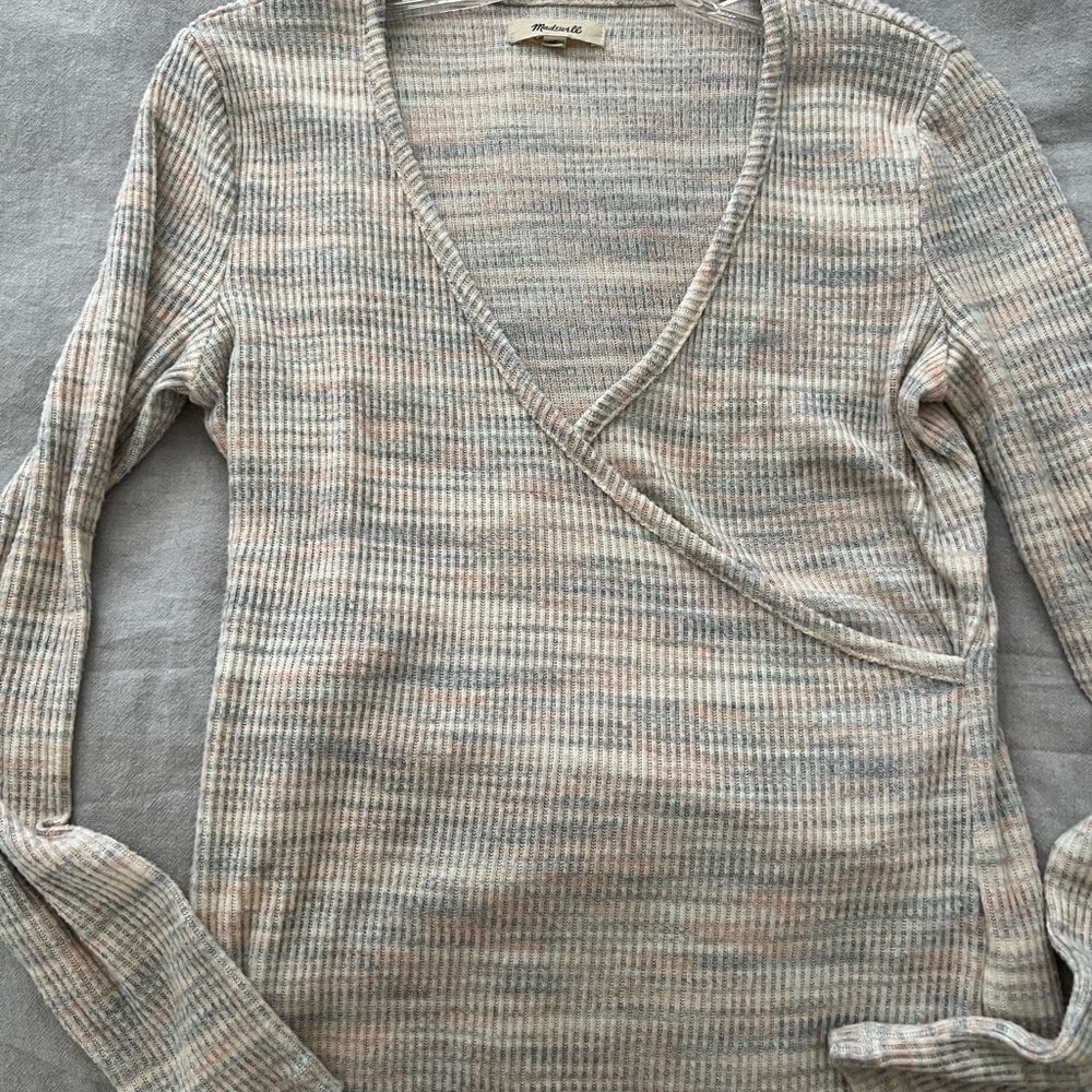Madewell faux wrap sweater Small